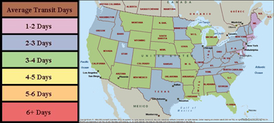 Shipping map